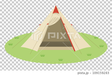 キャンプ用テントのイラスト キャンプ用テントのイラスト 109159283