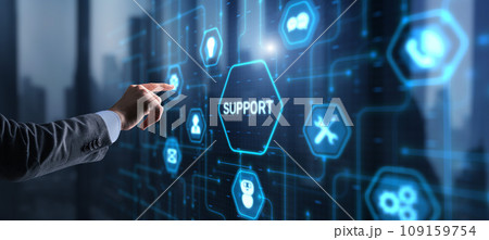 Technical Support Business Technology Internet Concept. Icon on virtual screen 109159754