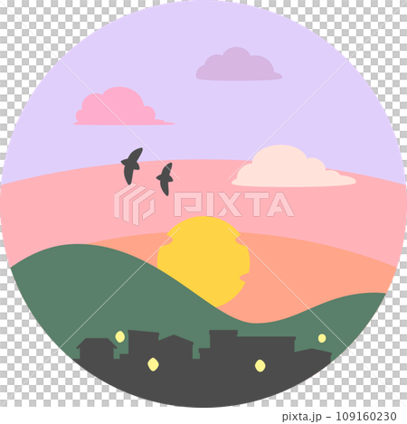 日落,傍晚風景變形圖 日落,傍晚風景變形圖 109160230