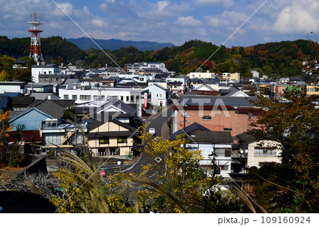 大分県竹田市「歴史の道」の散策コースの景観　 109160924