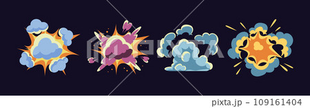Comic Colorful Explosion or Burst and Boom Effect Vector Set Comic Colorful Explosion or Burst and Boom Effect Vector Set 109161404