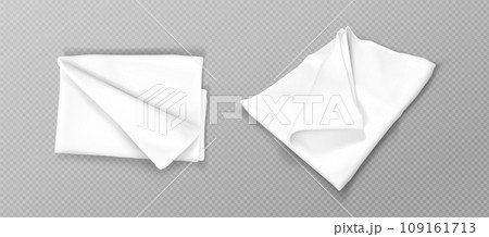 White folded handkerchief mockup. 109161713