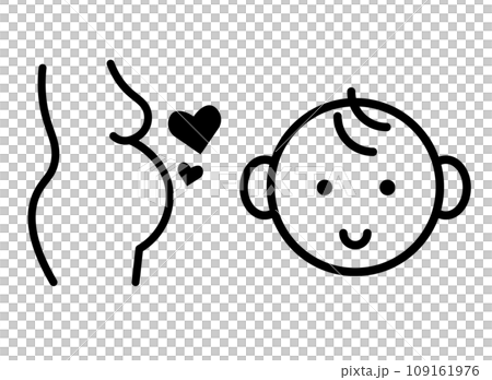 Pregnant woman baby icon Pregnant woman baby icon 109161976