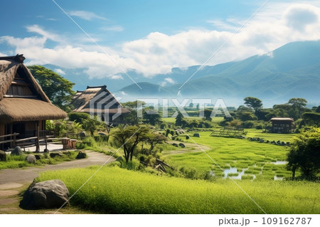 田舎の風景　AI生成画像　AI画像 109162787