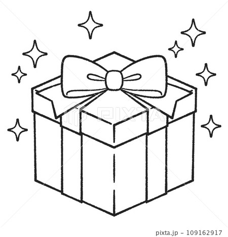 キラキラしているリボンのついたプレゼントの箱 109162917