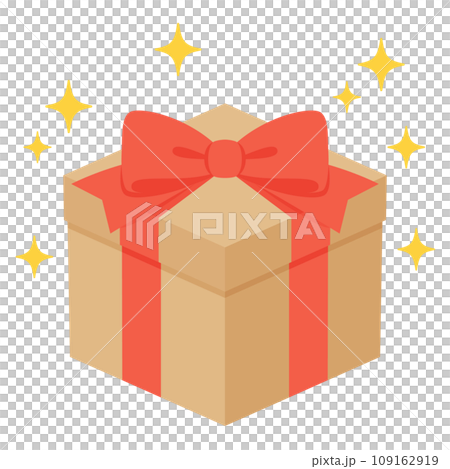 キラキラしているリボンのついたプレゼントの箱 キラキラしているリボンのついたプレゼントの箱 109162919