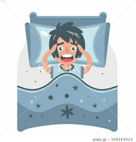 Sad boy in night crying illustration Sad boy in night crying illustration 109163013