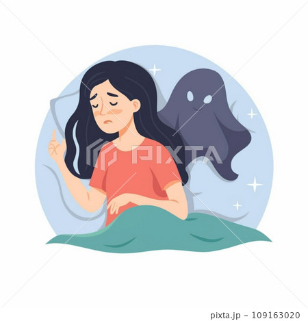 Sad girl in night ghost dream 109163020