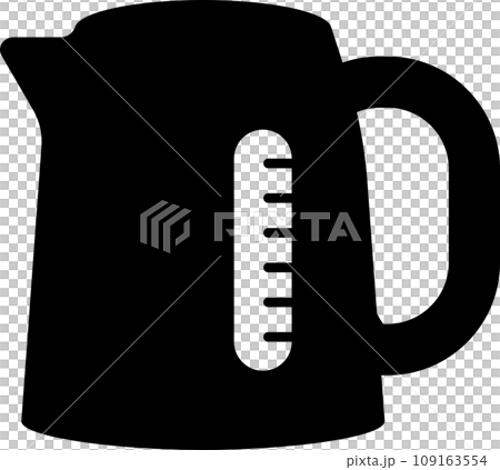 電気ケトルのシンプルなシルエットイラスト 109163554