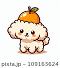 頭にみかんシリーズ　プードル 109163624