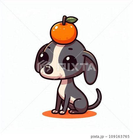 頭にみかんシリーズ　イタリアングレーハウンド 109163765