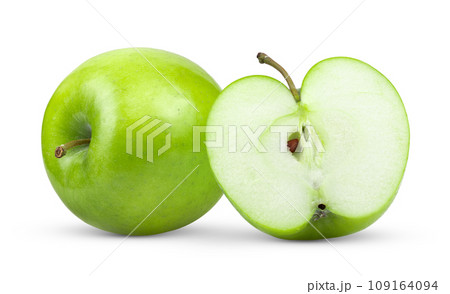 green apple isolated on white background green apple isolated on white background 109164094