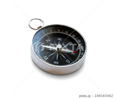 Compass with shadow isolated on white background 109165002