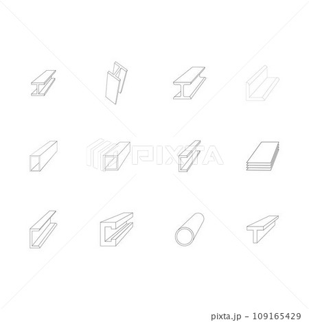 Steel product vector icon Steel product vector icon 109165429