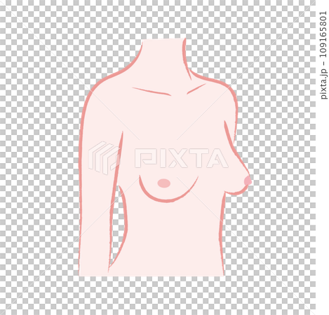 加齢により垂れたバストのイラスト 加齢により垂れたバストのイラスト 109165801