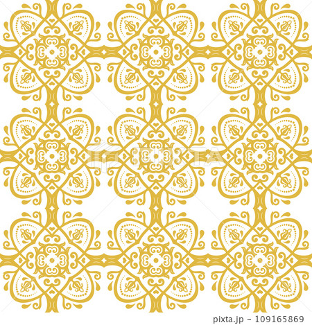 Classic Seamless Vector Fine Pattern With Arabesques Classic Seamless Vector Fine Pattern With Arabesques 109165869