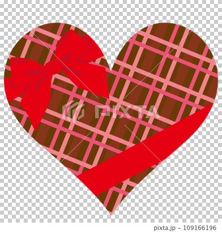 情人節心形巧克力絲帶的向量圖解 109166196