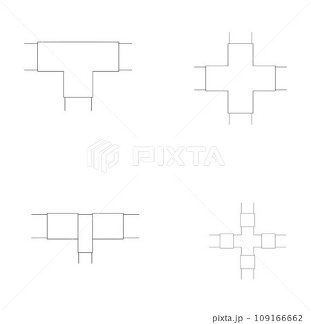 pipe connection icon illustration design pipe connection icon illustration design 109166662