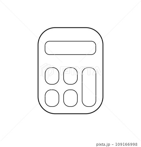 simple calculator icon illustration design 109166998