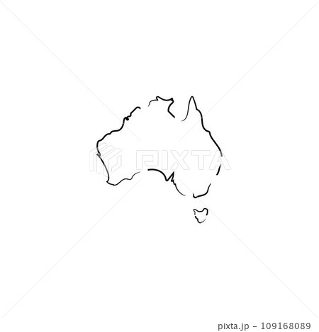 australia map logo illustration design 109168089