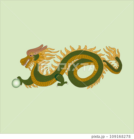 Chinese hand drawn dragon.  109168278