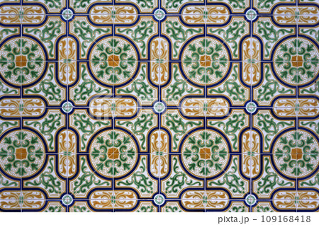 Azulejo Tile on Wall of a Building in Aveiro, Portugal. 109168418