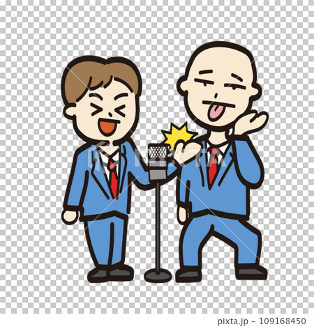 漫才師のイラスト_ボケとツッコミ 109168450