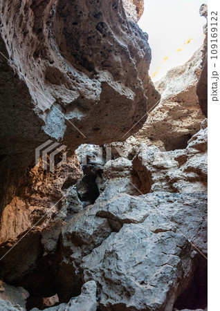 Inside Sesriem canyon in Namibia 109169122