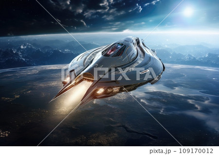 Spacecraft re-entering Earth's atmosphere during reentry mission 109170012