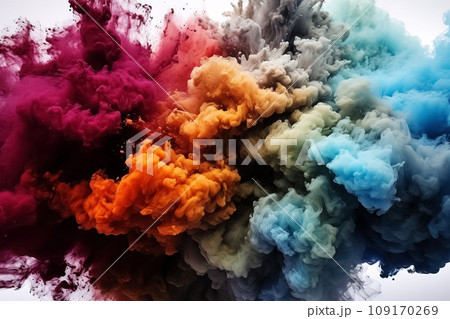 Warm Spectrum Surge: Dynamic Smoke Interaction in Red and Orange. AI generation Warm Spectrum Surge: Dynamic Smoke Interaction in Red and Orange. AI generation 109170269
