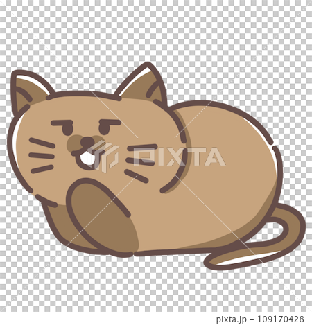 Brown Cat Cartoon Character 109170428