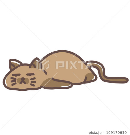 Brown Cat Cartoon Character 109170650