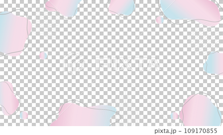 彩色漸層抽象液體形狀向量圖 109170855