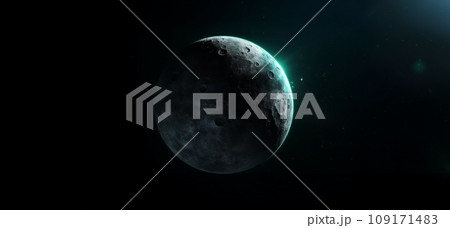 Planet moon in outer space Planet moon in outer space 109171483