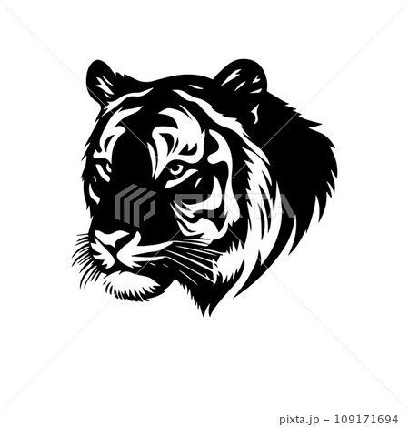 Simple Silhouette Vector Design of Tiger Simple Silhouette Vector Design of Tiger 109171694