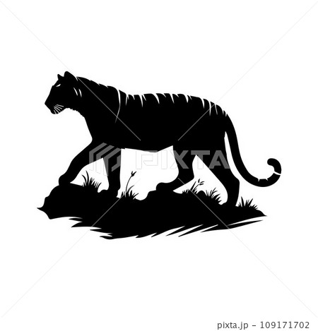 Simple Silhouette Vector Design of Tiger Simple Silhouette Vector Design of Tiger 109171702