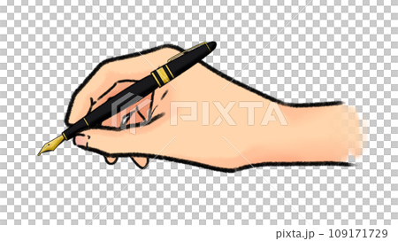 高級万年筆を持つ手 高級万年筆を持つ手 109171729