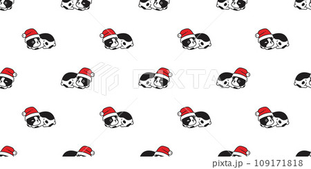 dog seamless pattern french bulldog Santa Claus hat Christmas vector sleeping cartoon puppy pet doodle gift wrapping paper tile background repeat wallpaper illustration scarf isolated design dog seamless pattern french bulldog Santa Claus hat Christmas vector sleeping cartoon puppy pet doodle gift wrapping paper tile background repeat wallpaper illustration scarf isolated design 109171818