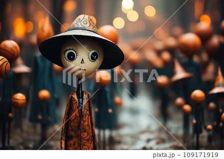 Whimsical Halloween Character. AI generation Whimsical Halloween Character. AI generation 109171919
