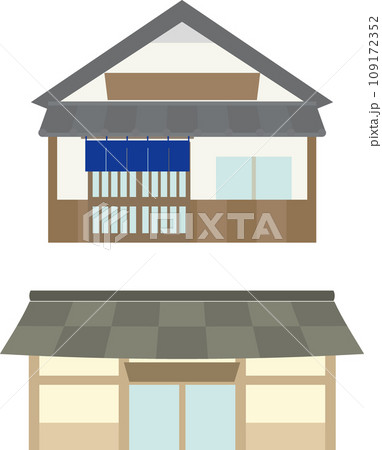 和風の建物のベクターイラスト 109172352