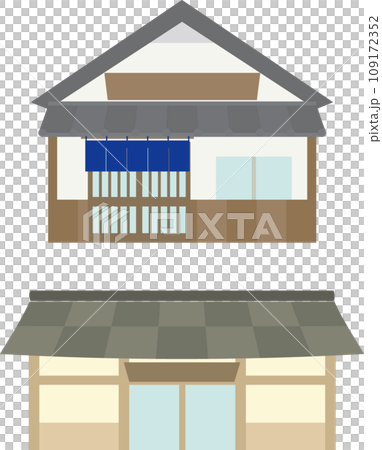 和風の建物のベクターイラスト 109172352