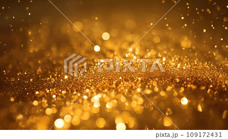 Close-up macro shot of a Golden Spreading Glitter 109172431