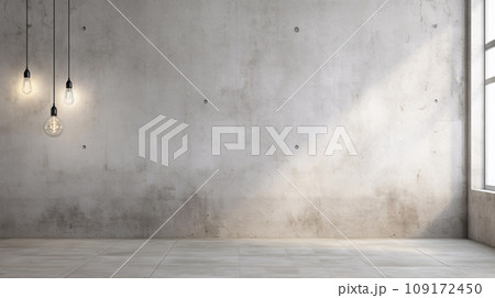 Empty Gray Concrete Wall Mockup 109172450