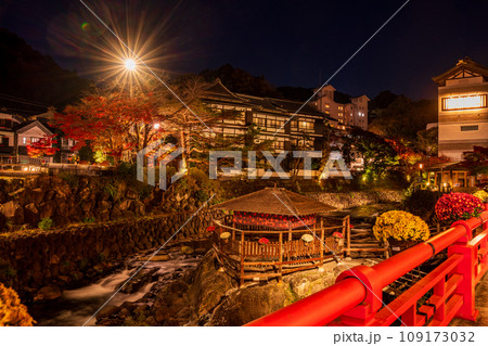 （静岡県）修善寺温泉・桂川沿いライトアップ 109173032