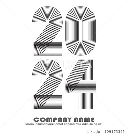 Modern Annual report background vector illustration. Minimal abstract graphic design. Trendy 2024 for banner poster greeting card celebration event template post story social media layout flyer party 109173345