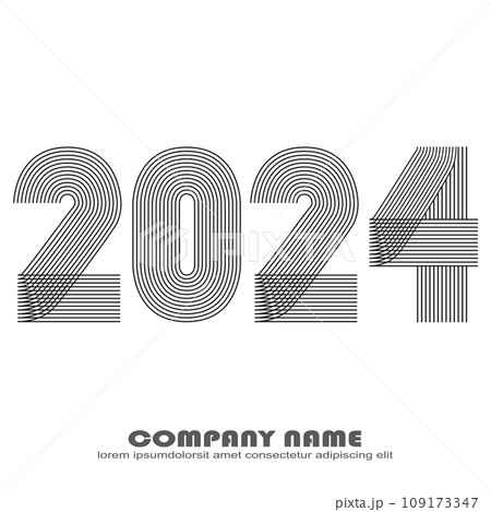 Modern Annual report background vector illustration. Minimal abstract graphic design. Trendy 2024 for banner poster greeting card celebration event template post story social media layout flyer party 109173347