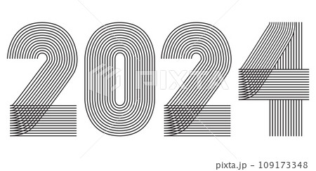 Modern Annual report background vector illustration. Minimal abstract graphic design. Trendy 2024 for banner poster greeting card celebration event template post story social media layout flyer party 109173348