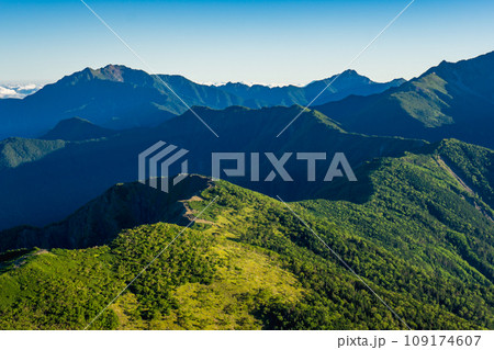 静岡県の日本百名山塩見岳登山 仙塩尾根と峰々 静岡県の日本百名山塩見岳登山 仙塩尾根と峰々 109174607