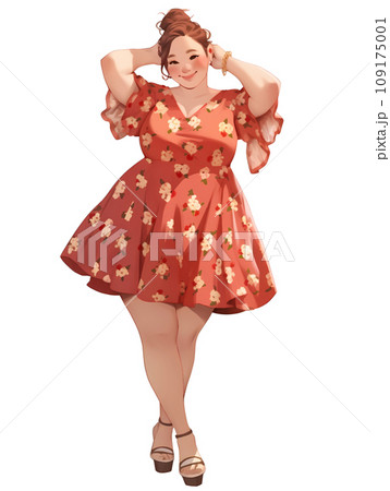 ふくよかな女性モデル-2 ふくよかな女性モデル-2 109175001