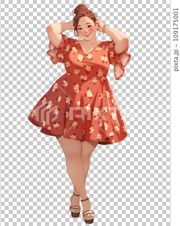 ふくよかな女性モデル-2 ふくよかな女性モデル-2 109175001